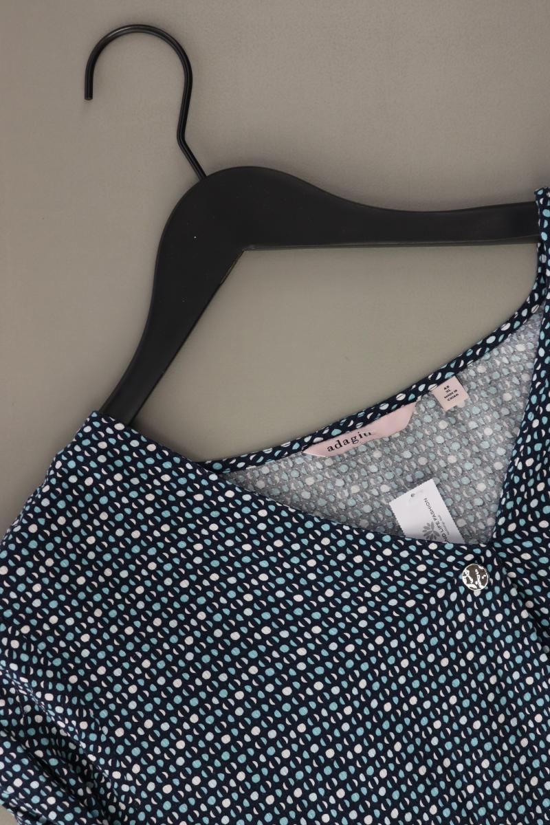 Adagio Regular Bluse Gr. XL 3/4 Ärmel blau aus Viskose
