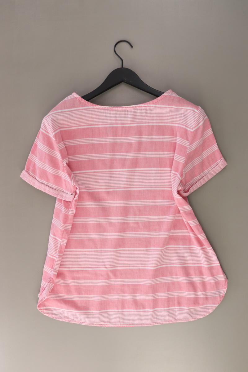 Esprit Ringelshirt Gr. 44 gestreift Kurzarm rosa aus Baumwolle