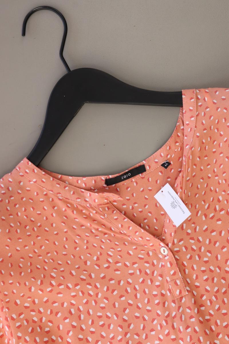 Zero Kurzarmbluse Gr. 44 orange aus Viskose