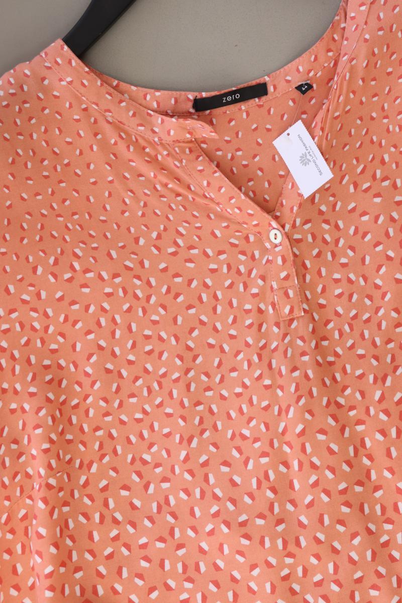 Zero Kurzarmbluse Gr. 44 orange aus Viskose
