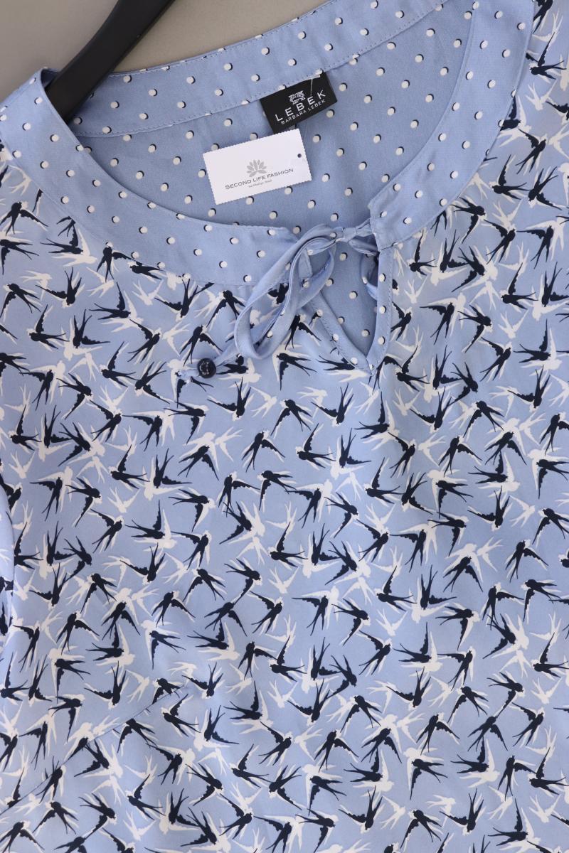 LEBEK Barbara Lebek Regular Bluse Gr. 44 3/4 Ärmel blau aus Polyester