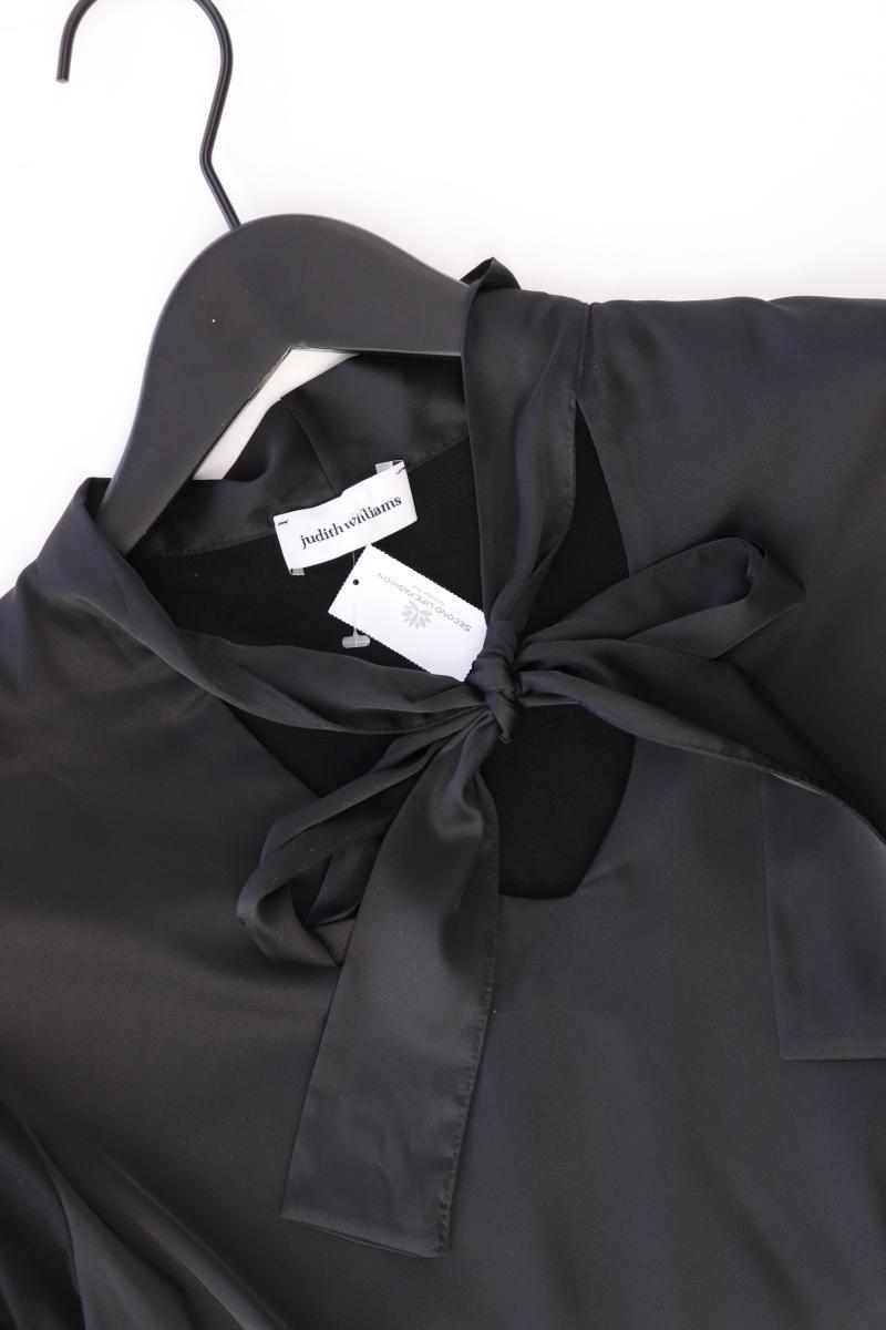 Judith Williams Schluppenbluse Gr. 38 Kurzarm schwarz aus Polyester