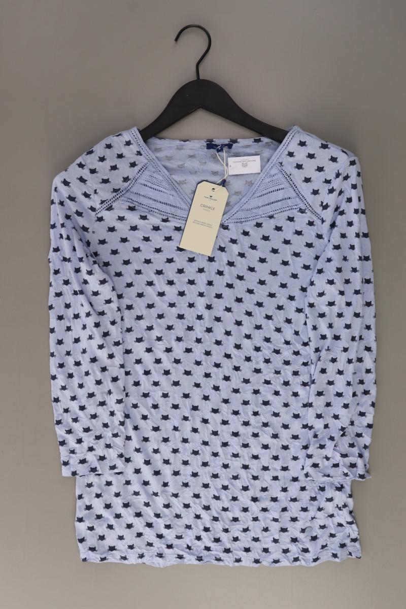 Tom Tailor Shirt mit Katzenmuster Gr. S neu mit Etikett Neupreis: 29,99€! blau
