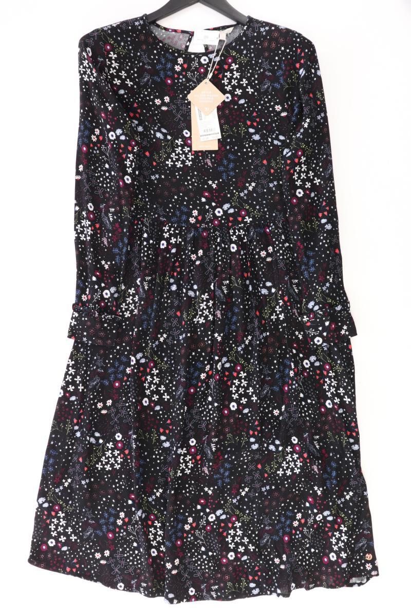 Tom Tailor (Denim) Langarmkleid Gr. S mit Blumenmuster neu mit Etikett schwarz