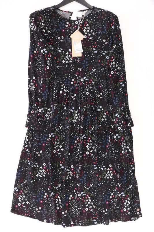 Tom Tailor (Denim) Langarmkleid Gr. S mit Blumenmuster neu mit Etikett schwarz