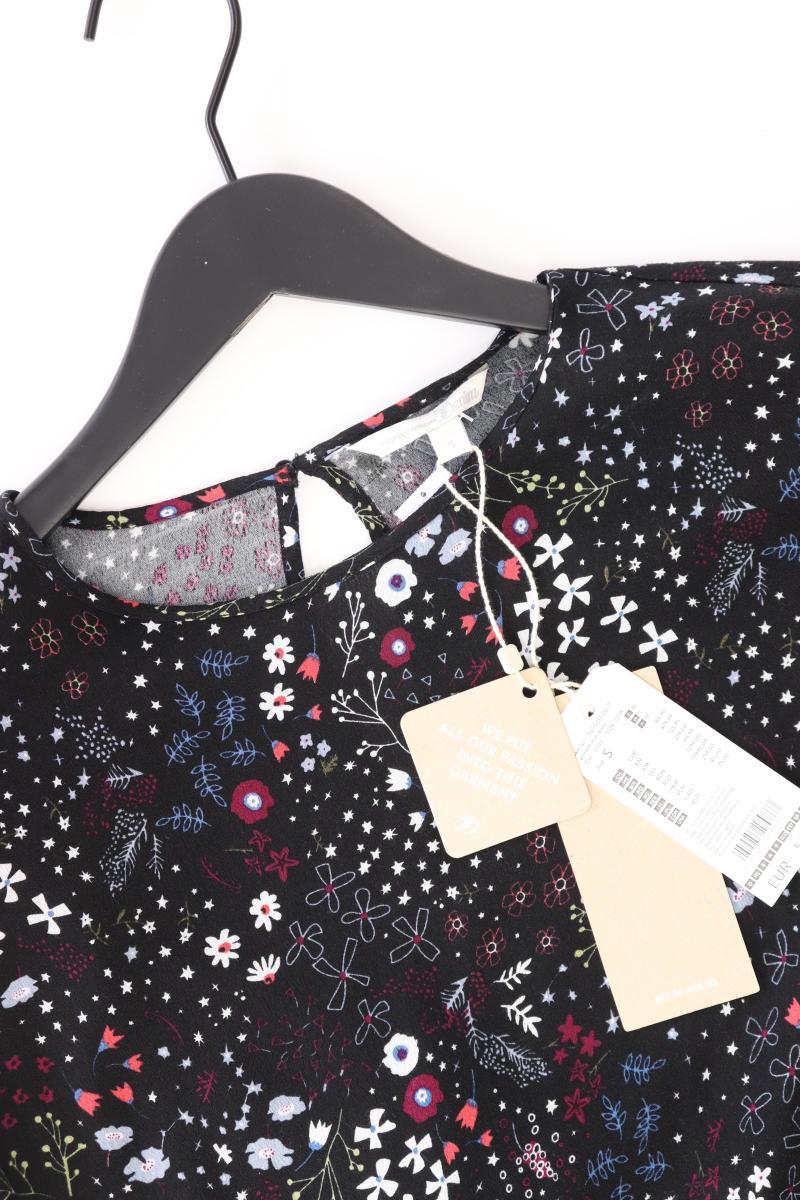 Tom Tailor (Denim) Langarmkleid Gr. S mit Blumenmuster neu mit Etikett schwarz