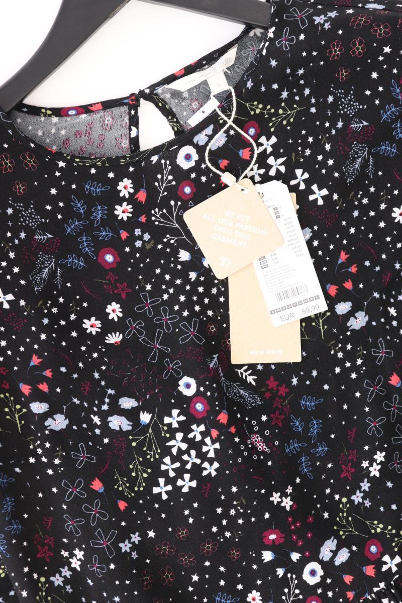 Tom Tailor (Denim) Langarmkleid Gr. S mit Blumenmuster neu mit Etikett schwarz