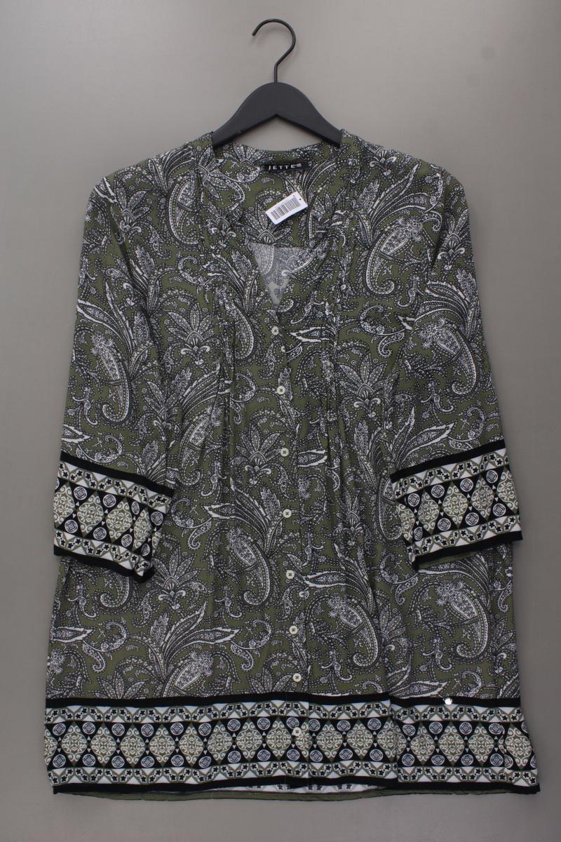 Jette Classic Bluse Gr. 42 mit Paisleymuster 3/4 Ärmel olivgrün aus Viskose