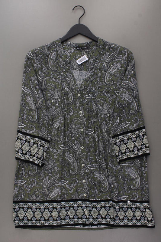 Jette Classic Bluse Gr. 42 mit Paisleymuster 3/4 Ärmel olivgrün aus Viskose