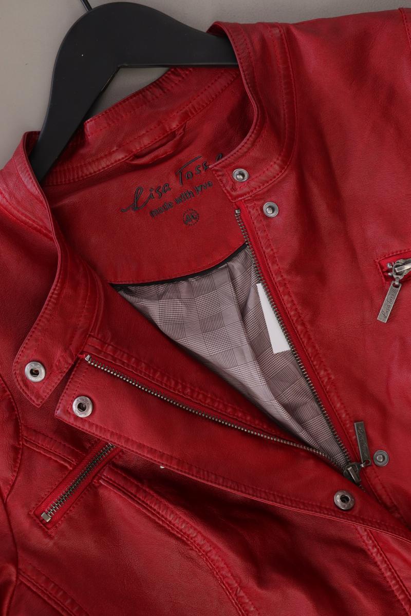 Lisa Tossa Kunstlederjacke Gr. 46 neuwertig rot aus Viskose