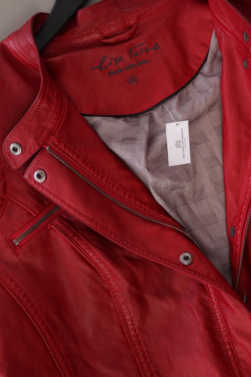 Lisa Tossa Kunstlederjacke Gr. 46 neuwertig rot aus Viskose