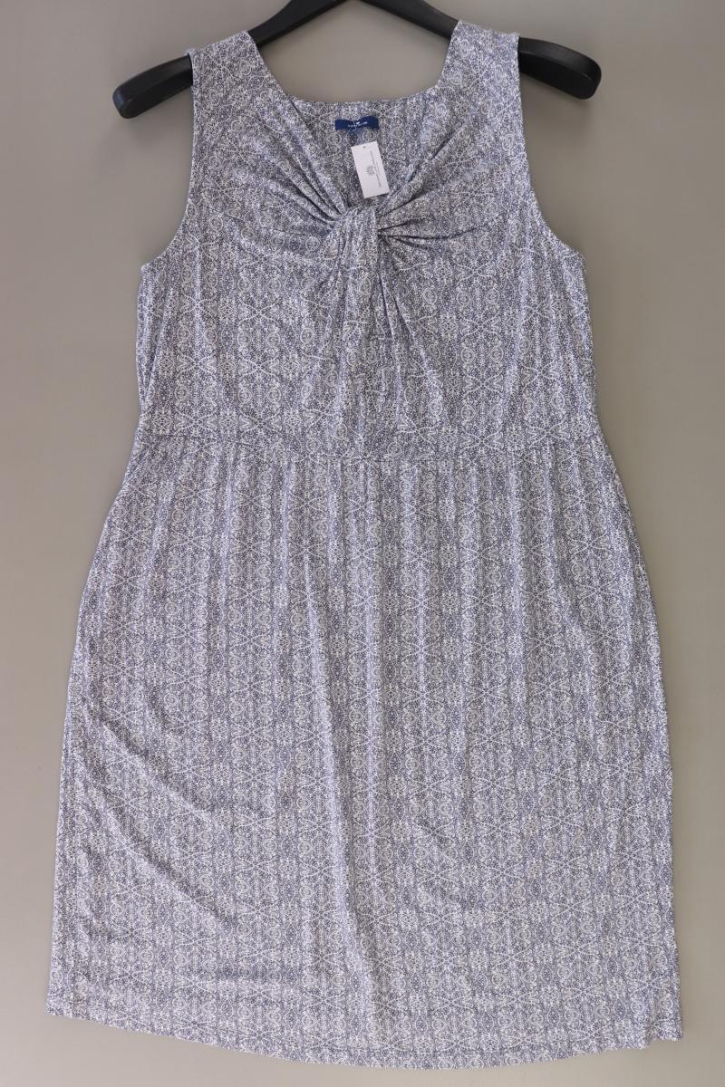 Tom Tailor Jerseykleid Gr. 42 Ärmellos blau aus Baumwolle