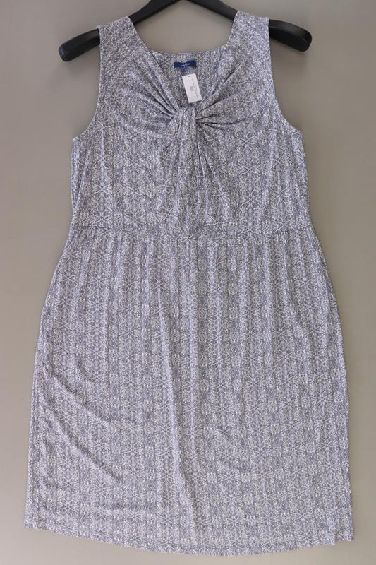 Tom Tailor Jerseykleid Gr. 42 Ärmellos blau aus Baumwolle