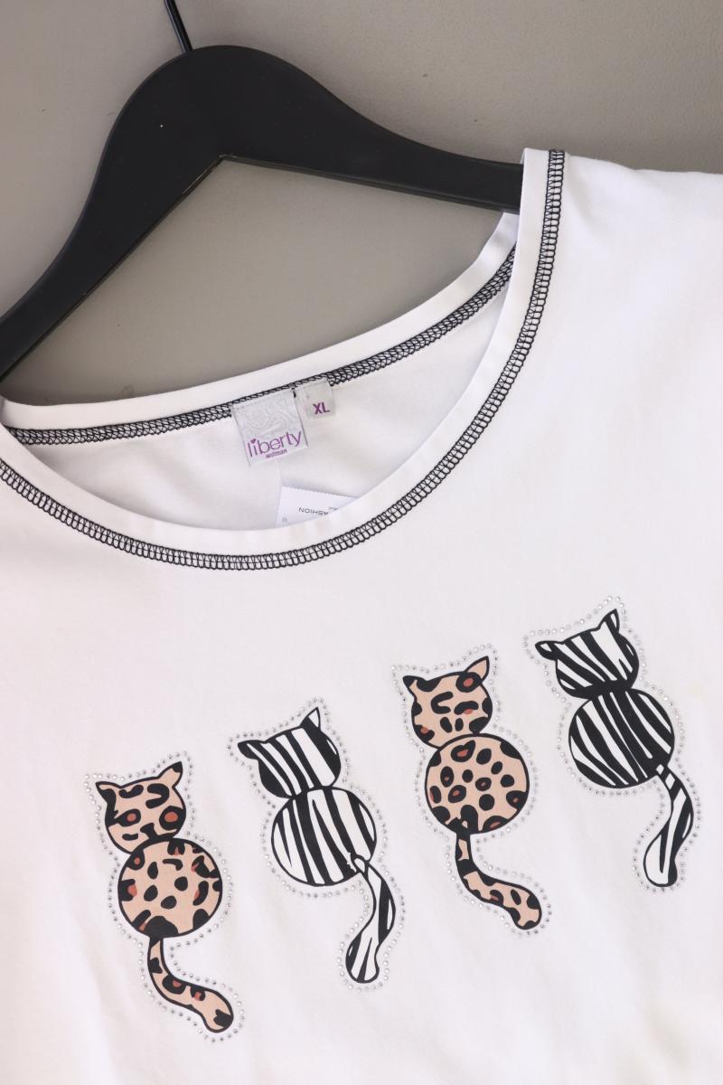 Liberty T-Shirt Gr. XL Kurzarm weiß aus Baumwolle