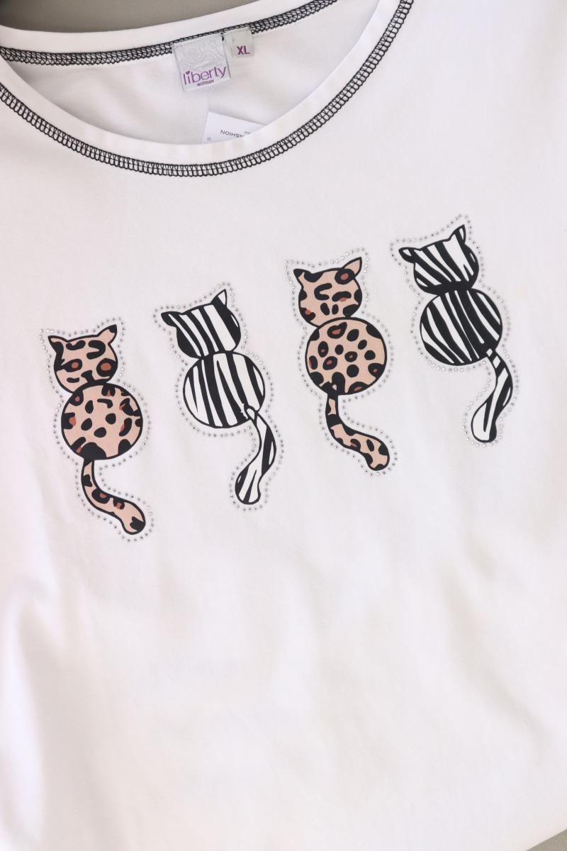 Liberty T-Shirt Gr. XL Kurzarm weiß aus Baumwolle