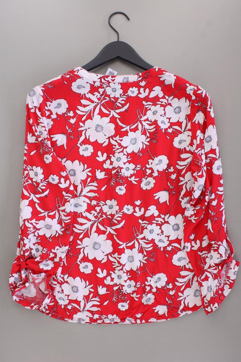 Sure Classic Bluse Gr. 40 mit Blumenmuster 3/4 Ärmel rot aus Viskose