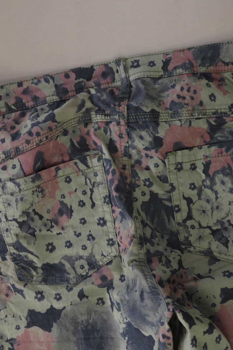 Street One Hose Gr. 42 mit Blumenmuster mehrfarbig aus Baumwolle