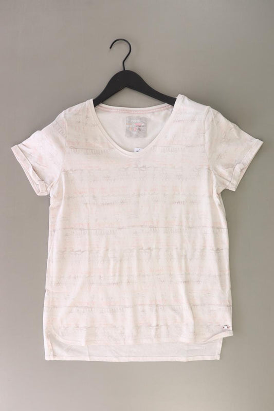 Cecil Printshirt Gr. M Kurzarm creme aus Baumwolle