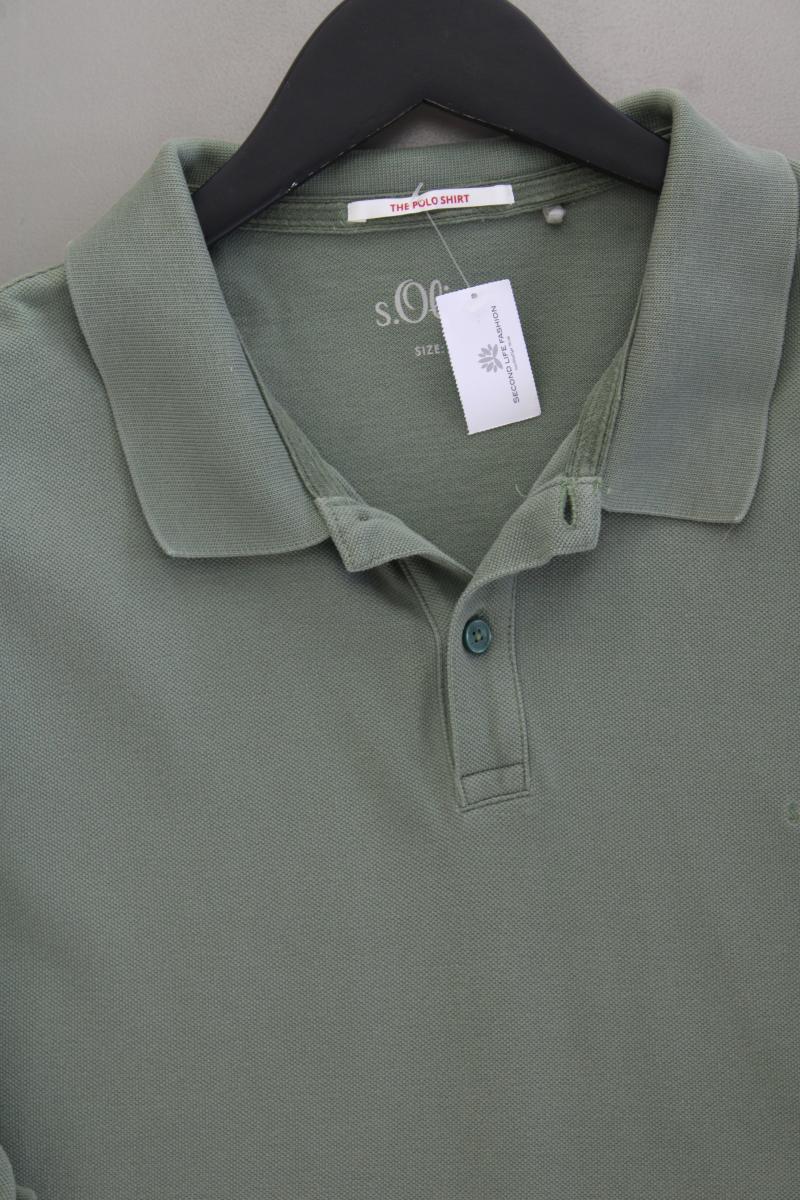 s.Oliver Poloshirt für Herren Gr. XXL Kurzarm grün aus Baumwolle
