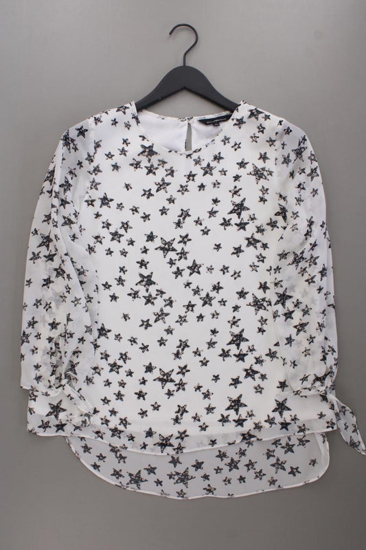 mercer&madison Bluse mit Sternenmuster Gr. 40 3/4 Ärmel weiß aus Polyester
