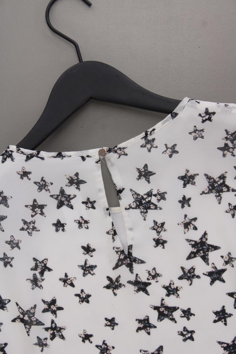 mercer&madison Bluse mit Sternenmuster Gr. 40 3/4 Ärmel weiß aus Polyester