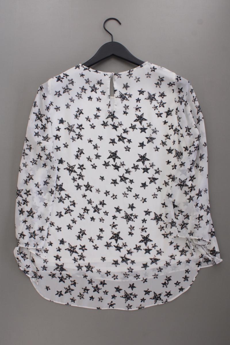 mercer&madison Bluse mit Sternenmuster Gr. 40 3/4 Ärmel weiß aus Polyester