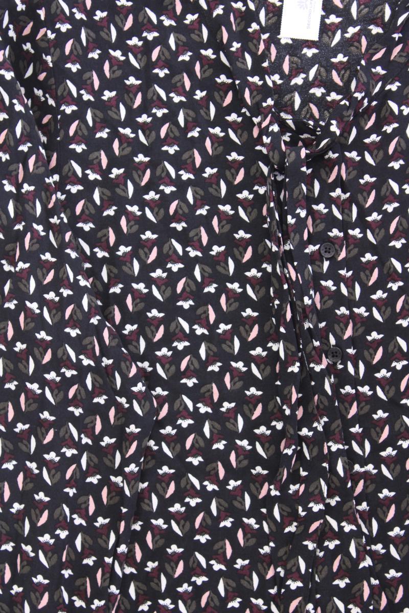 More&More Langarmbluse Gr. 44 mit Blumenmuster schwarz
