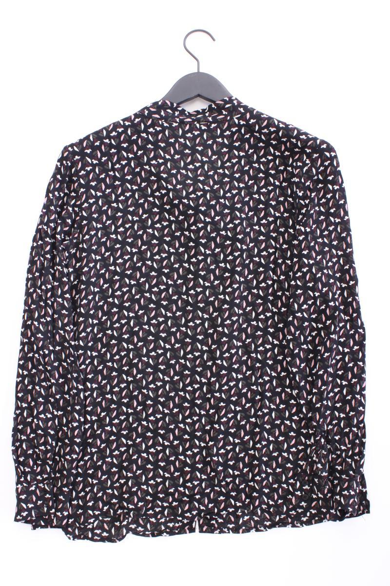 More&More Langarmbluse Gr. 44 mit Blumenmuster schwarz