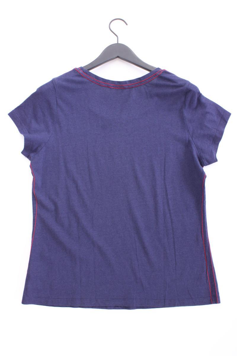 Tom Tailor Printshirt Gr. 46 Kurzarm blau aus Baumwolle
