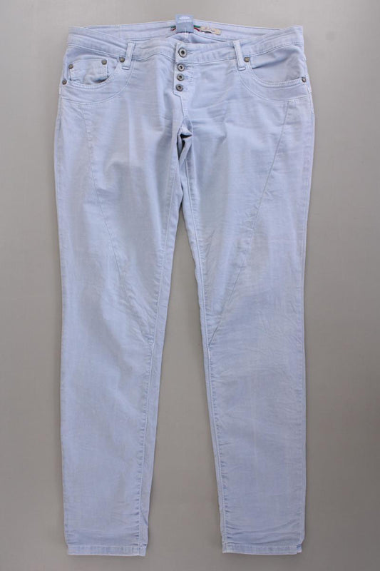 Please Low Waist Hose Gr. XL blau aus Baumwolle