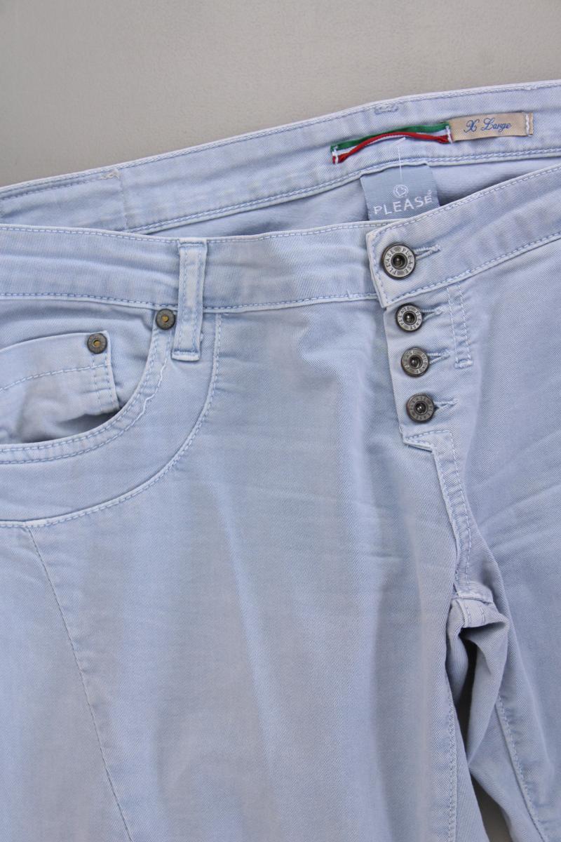 Please Low Waist Hose Gr. XL blau aus Baumwolle
