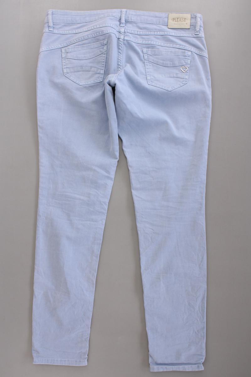Please Low Waist Hose Gr. XL blau aus Baumwolle