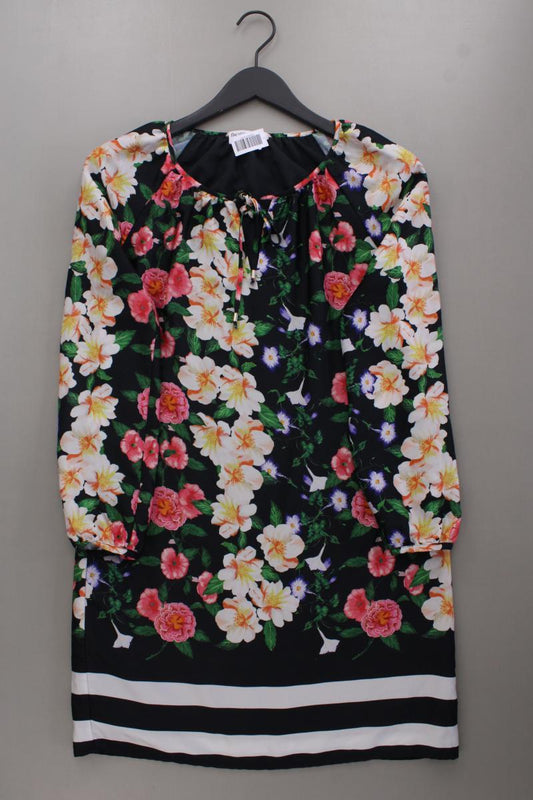 Bershka Langarmkleid Gr. M mit Blumenmuster mehrfarbig