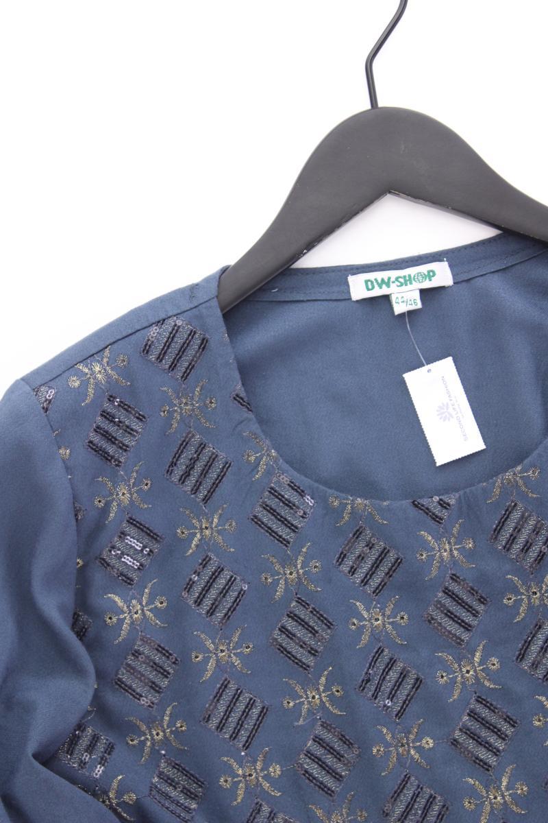 DW-Shop Midikleid Gr. 44/46 3/4 Ärmel blau