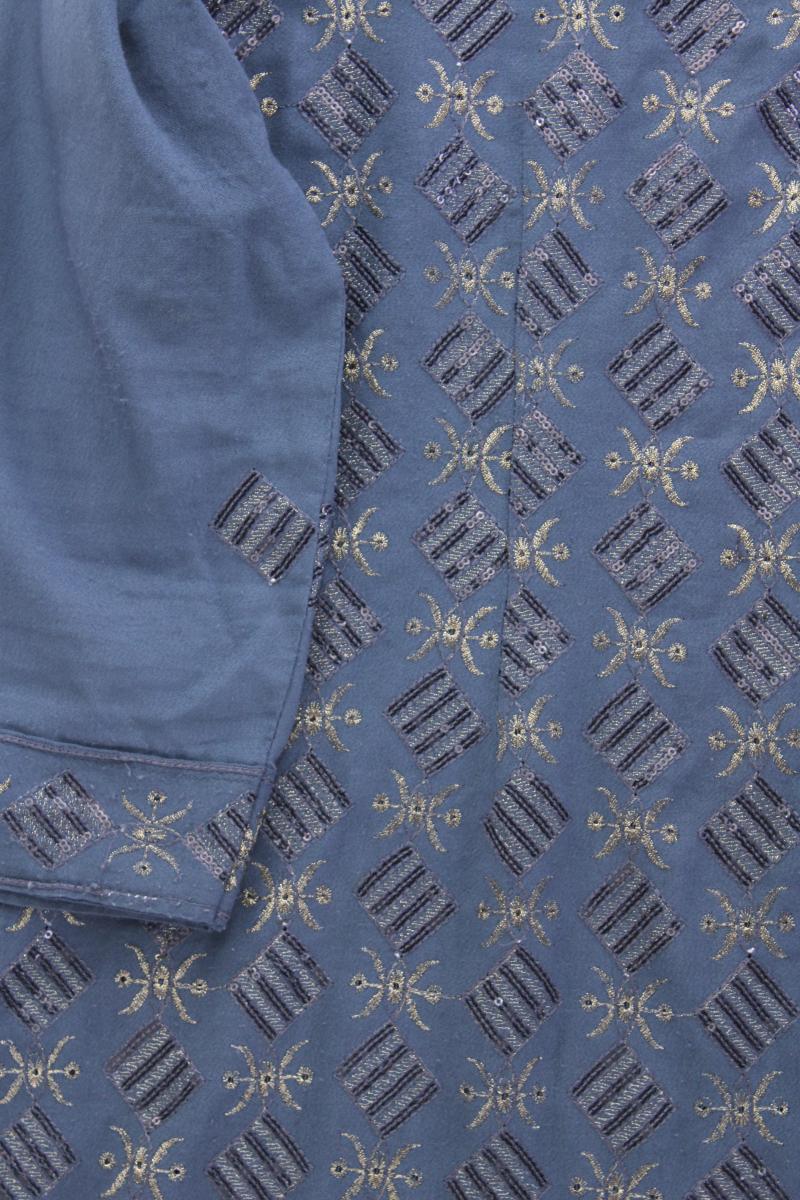 DW-Shop Midikleid Gr. 44/46 3/4 Ärmel blau