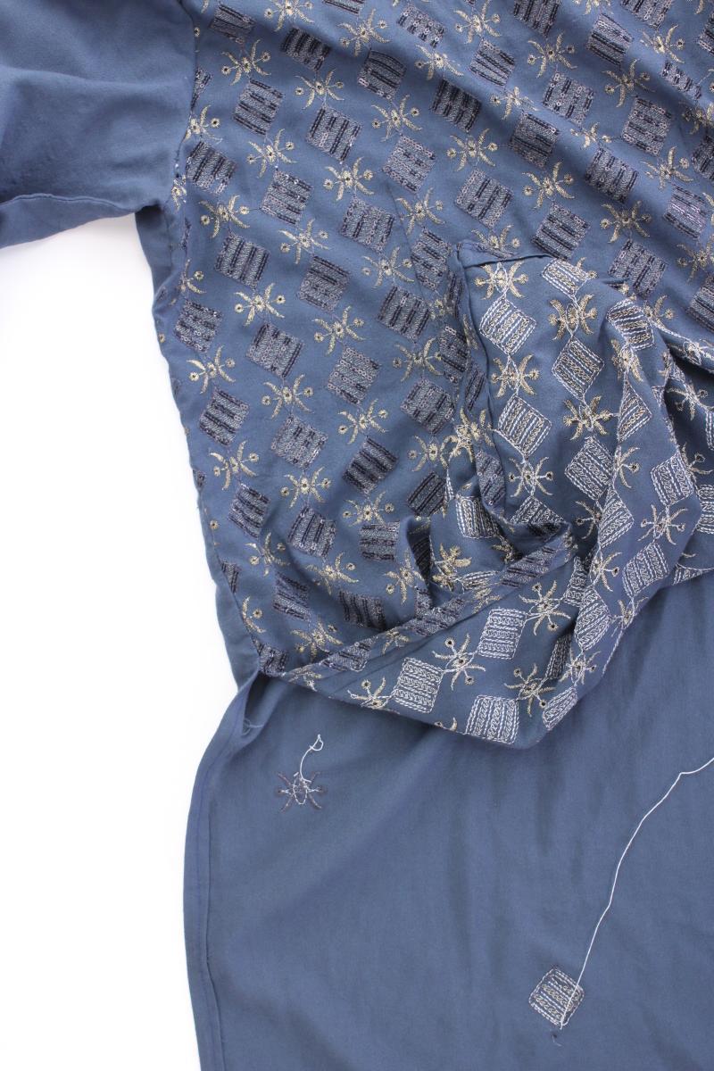 DW-Shop Midikleid Gr. 44/46 3/4 Ärmel blau