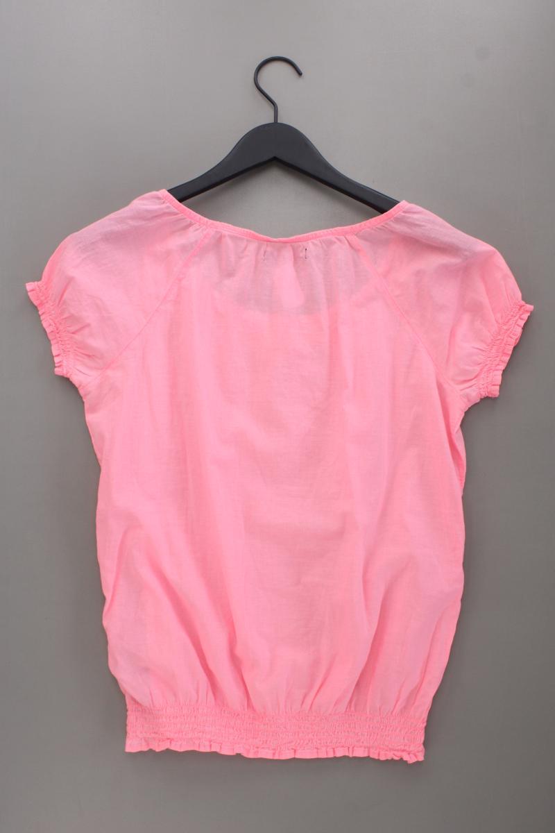 Tom Tailor (Denim) Bluse Neon Gr. M Kurzarm pink aus Baumwolle