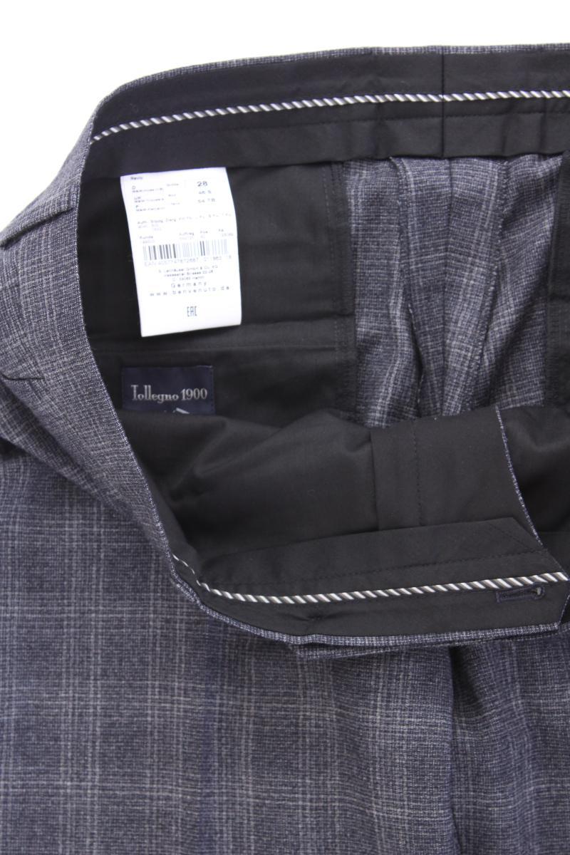 BENVENUTO Wollhose für Herren Gr. Kurzgröße 28 kariert grau