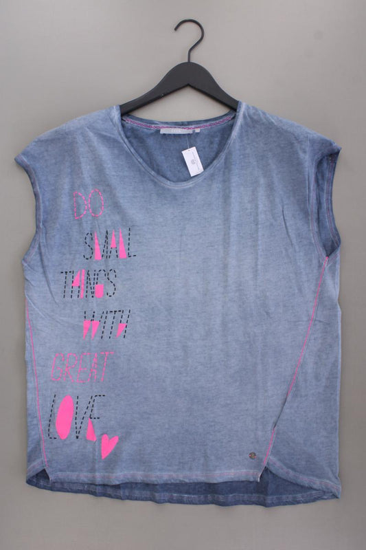 Cecil T-Shirt Gr. XL Kurzarm blau aus Baumwolle