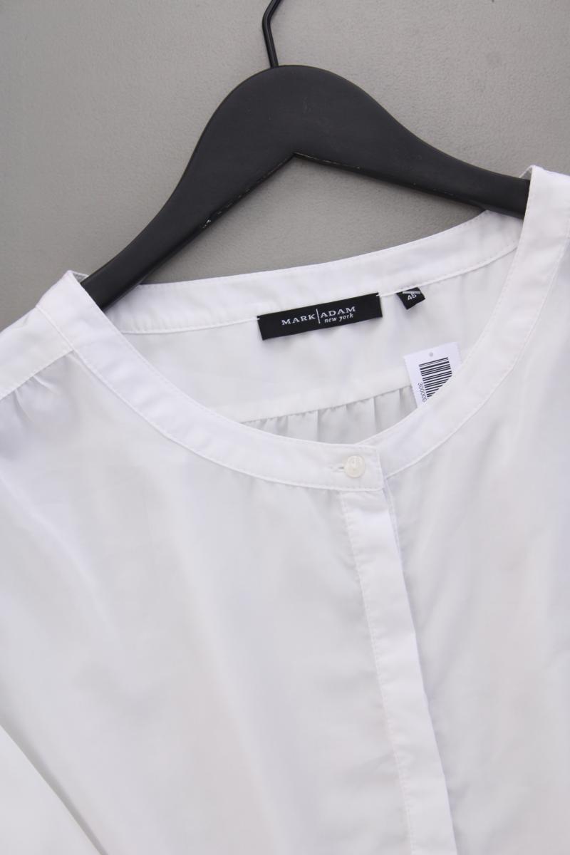 MARK ADAM Langarmbluse Gr. 46 weiß aus Polyester