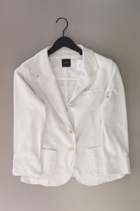 Zero Regular Blazer Gr. 38 creme aus Baumwolle