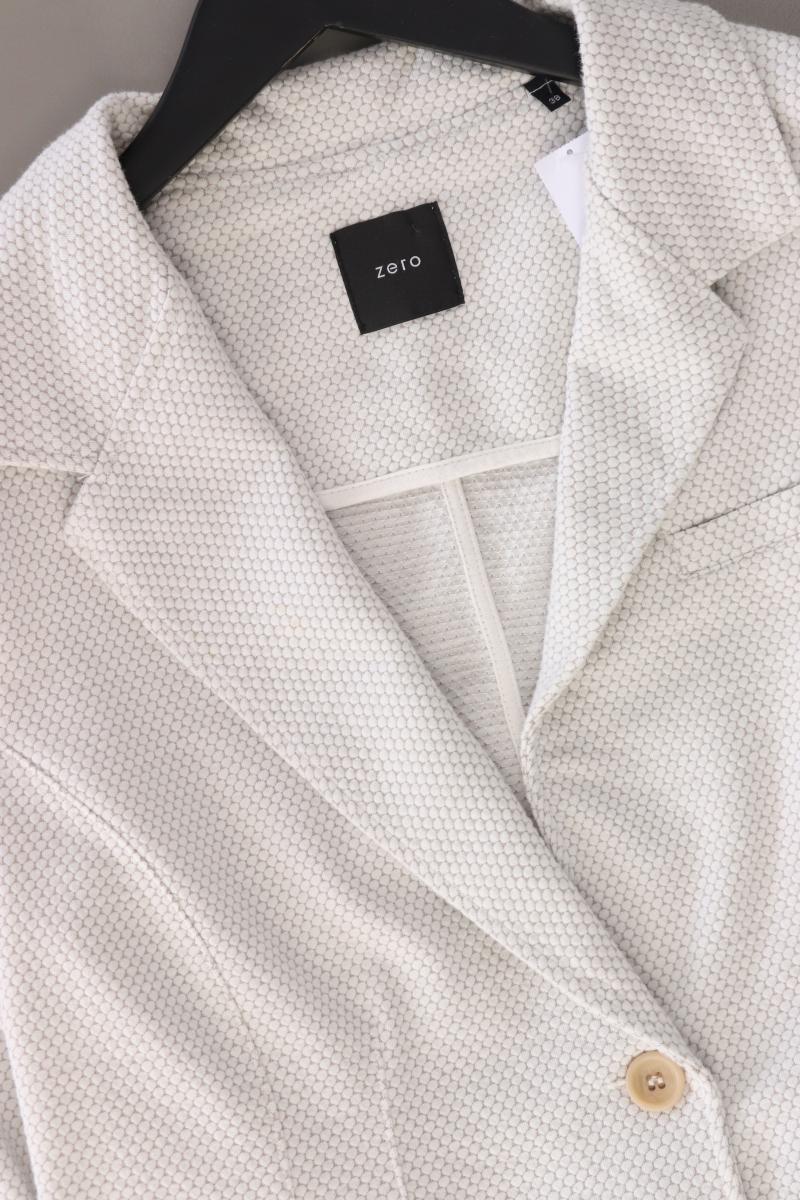 Zero Regular Blazer Gr. 38 creme aus Baumwolle