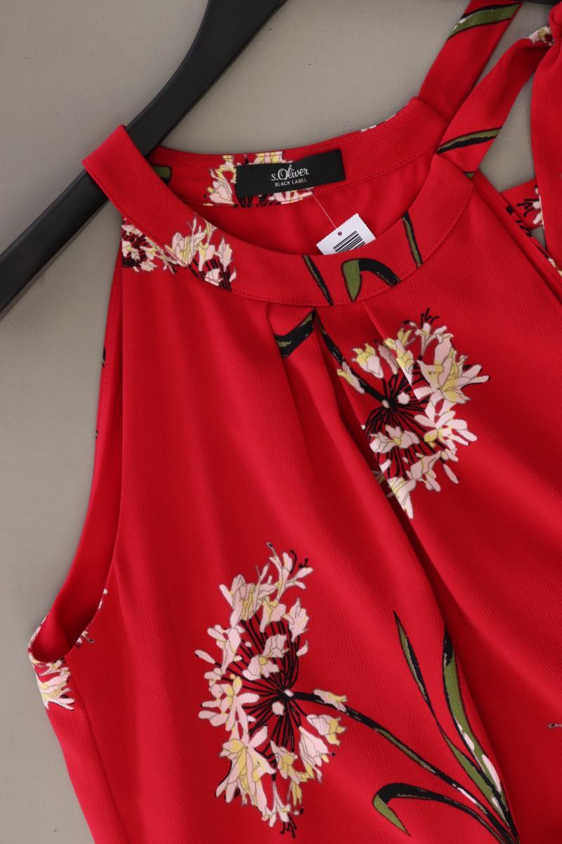 s.Oliver Black Label Midikleid Gr. 36 mit Blumenmuster Ärmellos rot