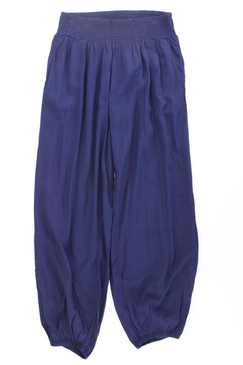 sheego Stoffhose Gr. 40 neuwertig blau aus Viskose