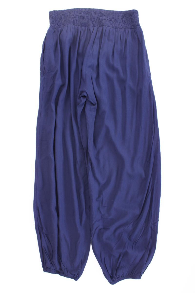 sheego Stoffhose Gr. 40 neuwertig blau aus Viskose