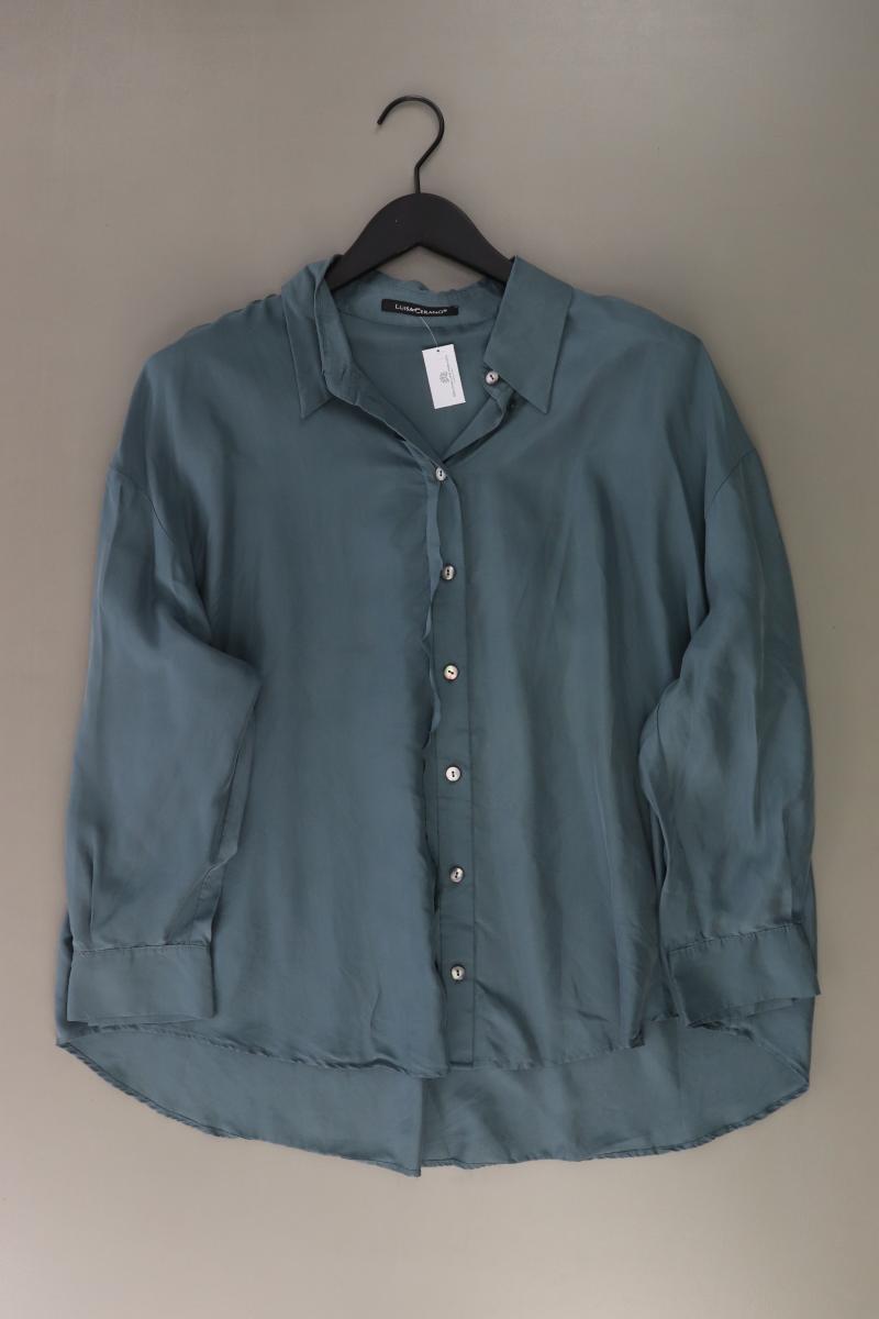 Luisa Cerano Seidenbluse Gr. 42 Langarm türkis