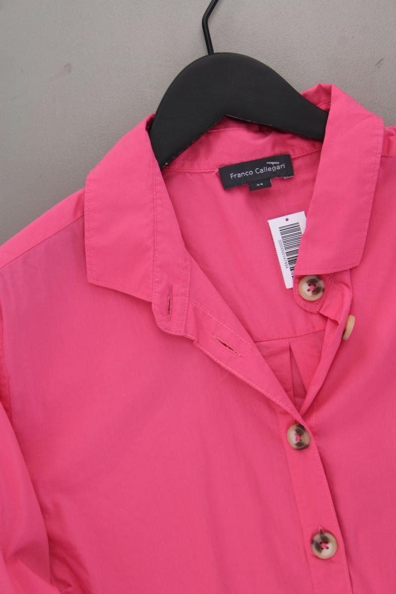 Franco Callegari Classic Bluse Gr. 44 3/4 Ärmel pink aus Baumwolle