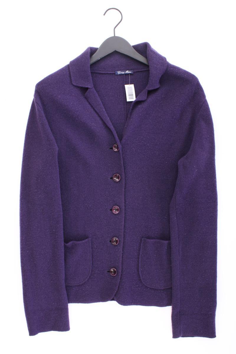Georg Maier Stricjacke aus Wolle Gr. XL Langarm lila