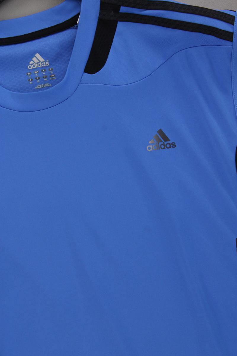 Adidas Sporttop für Herren Gr. XL neuwertig blau aus Polyester