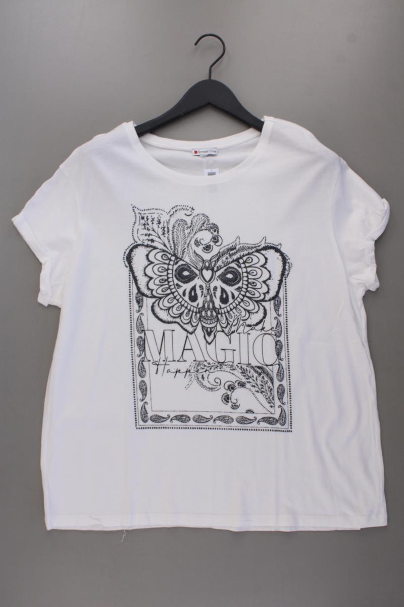 Street One Printshirt Gr. 46 Kurzarm weiß